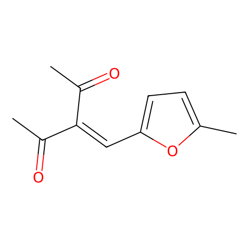 3-((5-Methyl-2-furyl)methylene)-2,4-pentanedione structure