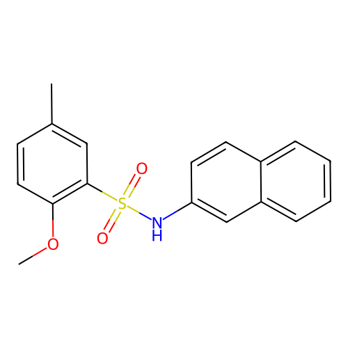 2-methoxy-5-methyl-N-naphthalen-2-ylbenzenesulfonamide structure