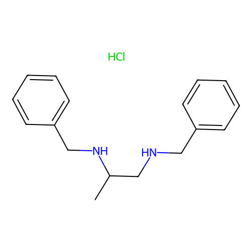 1-N,2-N-dibenzylpropane-1,2-diamine;hydrochloride structure