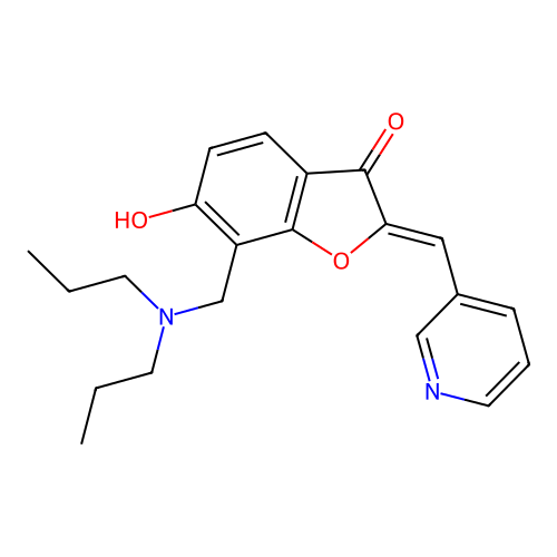 7-[(Dipropylamino)methyl]-6-hydroxy-2-(3-pyridylmethylene)benzo[b]furan-3-one structure