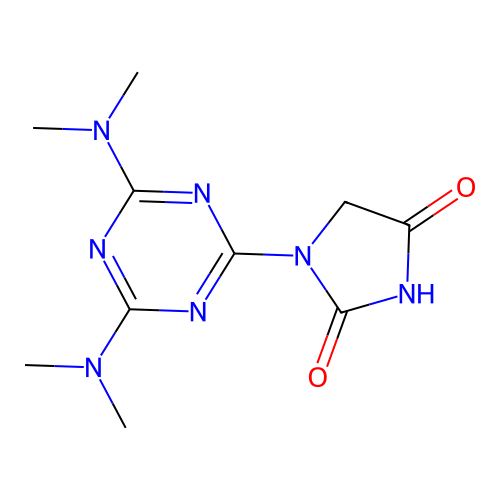 1-[4,6-Bis(dimethylamino)-1,3,5-triazin-2-yl]imidazolidine-2,4-dione structure