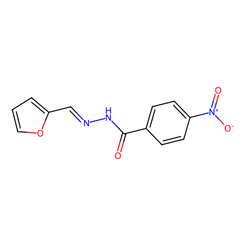 N'-(2-furylmethylene)-4-nitrobenzohydrazide structure
