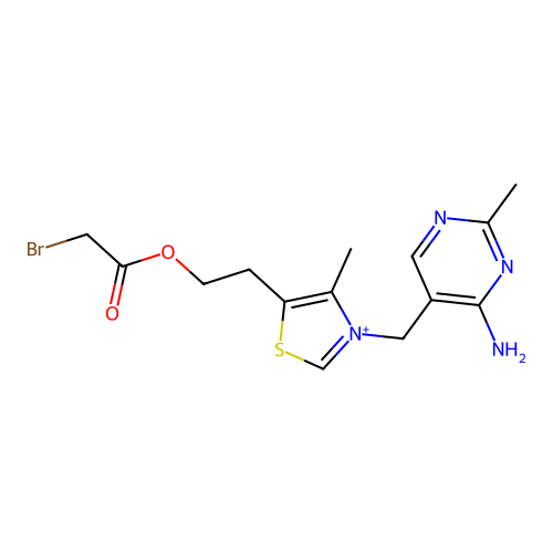 O-Bromoacetylthiamine structure