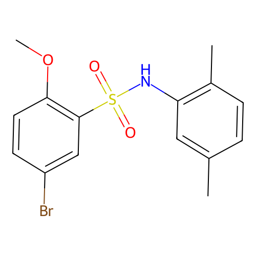 5-bromo-N-(2,5-dimethylphenyl)-2-methoxybenzenesulfonamide structure