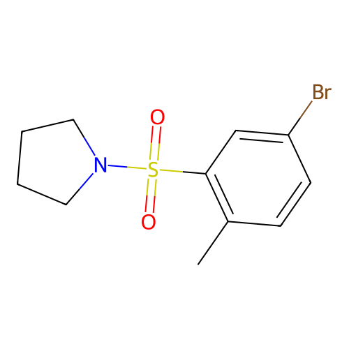1-((5-Bromo-2-methylphenyl)sulfonyl)pyrrolidine structure