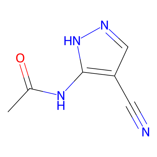 N-(4-氰基-1H-吡唑-5-基)乙酰胺 structure