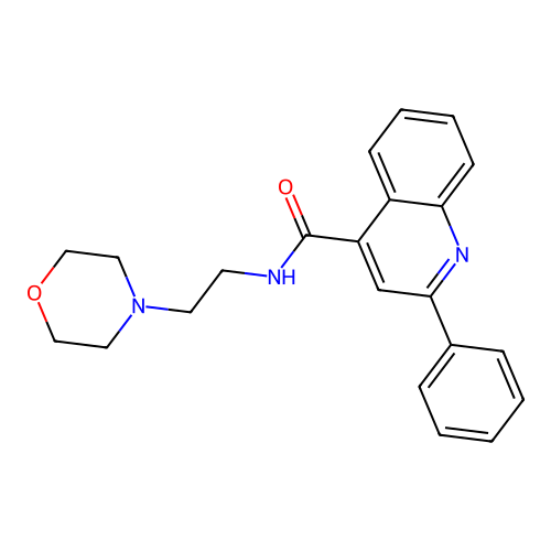 N-[2-(morpholin-4-yl)ethyl]-2-phenylquinoline-4-carboxamide structure