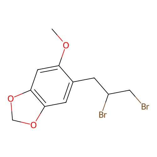 5-(2,3-Dibromopropyl)-6-methoxy-1,3-benzodioxole structure