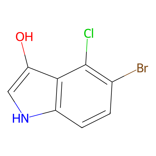 5-Bromo-4-chloro-3-hydroxyindole structure