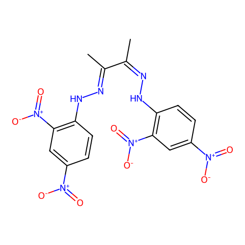 Diacetyl Bis(2,4-dinitrophenylhydrazone) structure