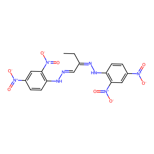 N-[2-[(2,4-dinitrophenyl)hydrazinylidene]butylideneamino]-2,4-dinitroaniline structure