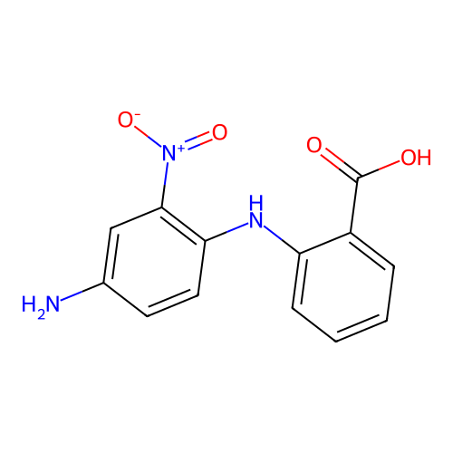 Benzoic acid, 2-((4-amino-2-nitrophenyl)amino)- structure