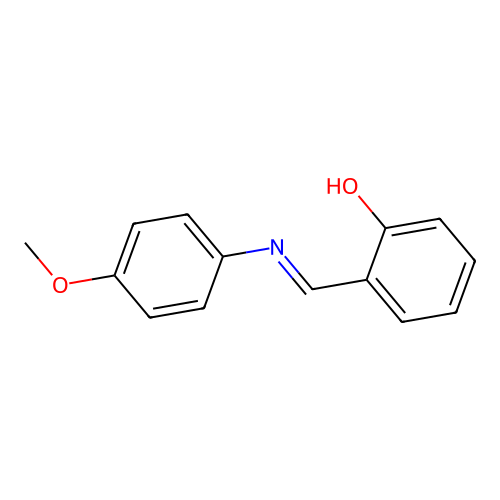 Alpha-(4-methoxyphenylimino)-O-cresol structure