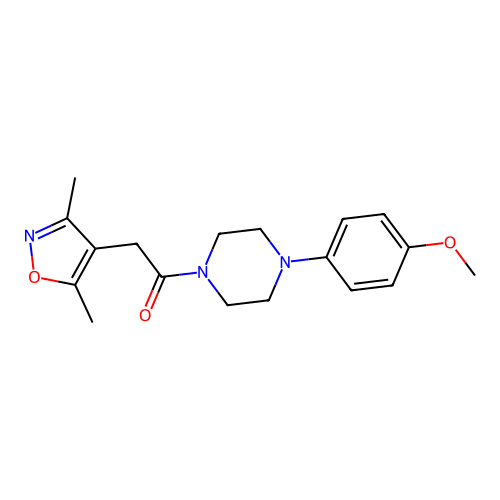 2-(3,5-Dimethyl-1,2-oxazol-4-yl)-1-[4-(4-methoxyphenyl)piperazin-1-yl]ethanone structure