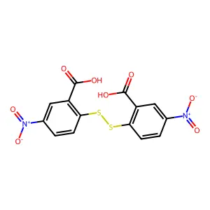 2-[(2-Carboxy-4-nitrophenyl)disulfanyl]-5-nitrobenzoic acid structure