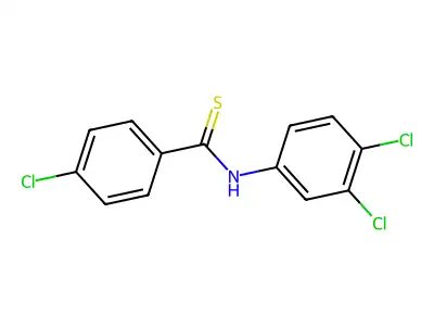 Benzenecarbothioamide, 4-chloro-N-(3,4-dichlorophenyl)- structure