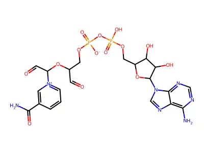 Nicotinamide-adenine dinucleotide 2',3'-dialdehyde structure