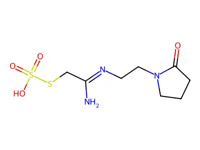 N-(beta-(2-Pyrrolidon-1-yl)ethyl)-alpha-thiosulfoacetamidine structure