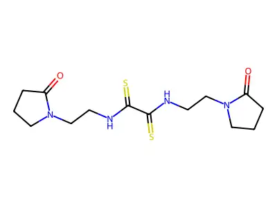 Ethanedithioamide, N,N'-bis(2-(2-oxo-1-pyrrolidinyl)ethyl)- structure