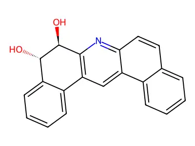 trans-Dibenz(a,j)acridine-5,6-dihydrodiol structure