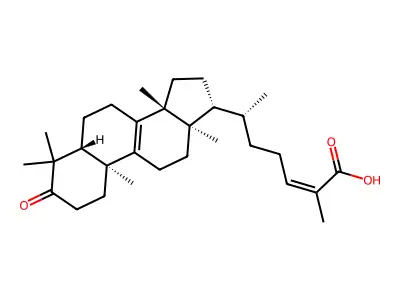 (2Z,6R)-6-[(1R,3aR,5aR,9aS,11aR)-3a,6,6,9a,11a-pentamethyl-7-oxo-1H,2H,3H,4H,5H,5aH,8H,9H,10H,11H-cyclopenta[a]phenanthren-1-yl]-2-methylhept-2-enoic acid structure