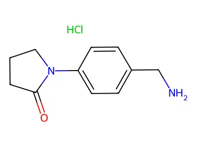 1-[4-(Aminomethyl)phenyl]pyrrolidin-2-one structure
