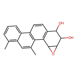 (+/-)-anti-1,2-Dihydroxy-3,4-epoxy-1,2,3,4-tetrahydro-5,7-dimethylchrysene structure