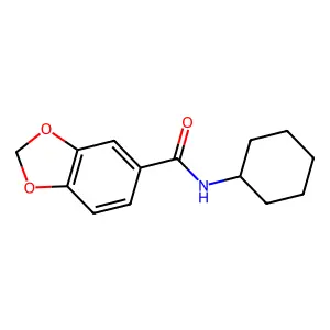 N-环己基-1,3-苯并二氧戊环-5-甲酰胺 structure