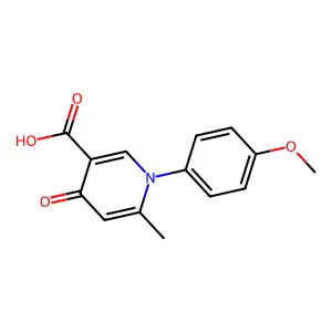 1-(4-Methoxyphenyl)-6-methyl-4-oxo-1,4-dihydro-3-pyridinecarboxylic acid structure