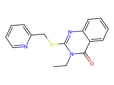 4(3H)-Quinazolinone, 3-ethyl-2-((2-pyridinylmethyl)thio)- structure