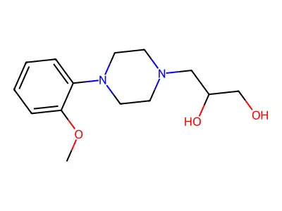 3-[4-(2-Methoxyphenyl)piperazin-1-yl]propane-1,2-diol structure