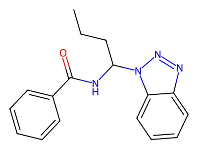 N-[1-(1H-1,2,3-Benzotriazol-1-yl)butyl]benzamide structure