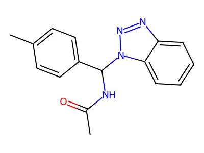 N-(1H-Benzotriazol-1-yl(4-methylphenyl)methyl)acetamide structure