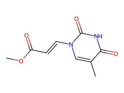 Methyl 3-(5-methyl-2,4-dioxopyrimidin-1-yl)prop-2-enoate structure