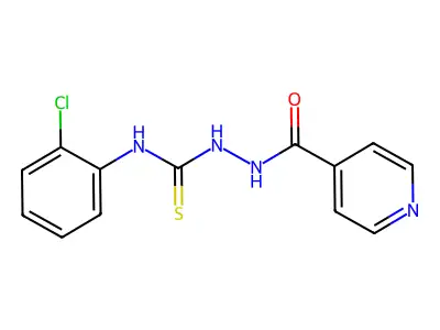 4-Pyridinecarboxylic acid 2-[[(2-chlorophenyl)amino]thioxomethyl]hydrazide structure