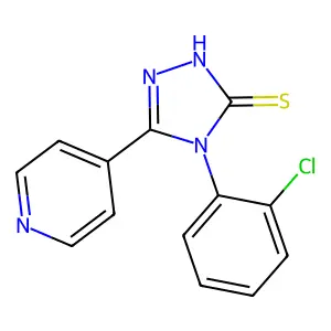 4-(2-chlorophenyl)-5-(pyridin-4-yl)-4H-1,2,4-triazole-3-thiol structure