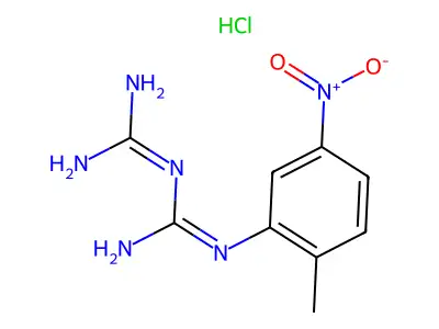 1-(2-Methyl-5-nitrophenyl)biguanide hydrochloride structure