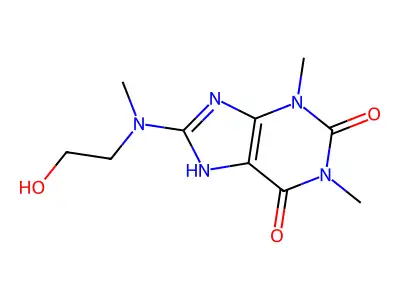 Theophylline, 8-((2-hydroxyethyl)methylamino)- structure