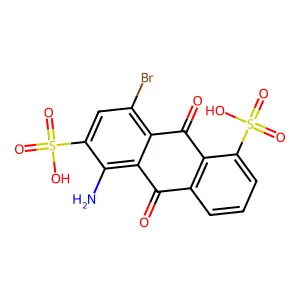 5-Amino-8-bromo-9,10-dihydro-9,10-dioxoanthracene-1,6-disulphonic acid structure