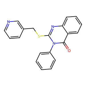 3-Phenyl-2-(pyridin-3-ylmethylsulfanyl)quinazolin-4-one structure
