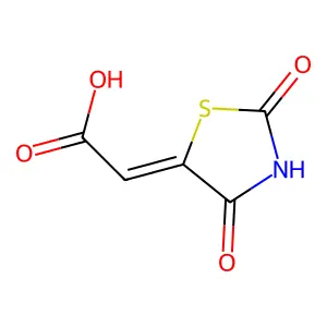 2-(2,4-Dioxo-1,3-thiazolidin-5-ylidene)acetic acid structure