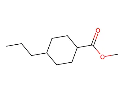 Methyl 4-propylcyclohexane-1-carboxylate structure