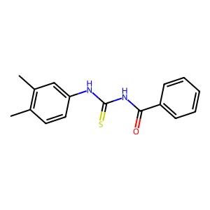 N-[(3,4-dimethylphenyl)carbamothioyl]benzamide structure