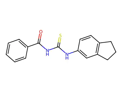 N-[(5-Indanyl)carbamothioyl]benzamide structure