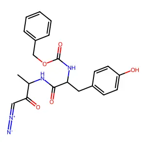 Benzyloxycarbonyltyrosylalanine diazomethane structure