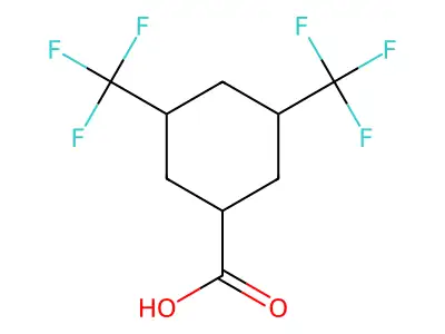 3,5-Bis(trifluoromethyl)cyclohexane-1-carboxylic acid structure