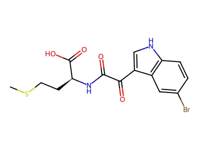 Methionine, N-((5-bromo-3-indolyl)oxalyl)- structure