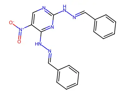 Benzaldehyde, (5-nitro-2,4-pyrimidinediyl)dihydrazone (7CI,8CI) structure