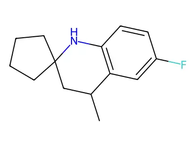 6'-fluoro-4'-methyl-3',4'-dihydro-1'H-spiro[cyclopentane-1,2'-quinoline] structure