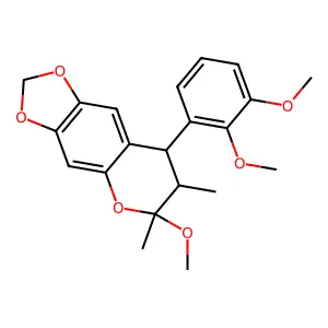 8-(2,3-Dimethoxyphenyl)-7,8-dihydro-6-methoxy-6,7-dimethyl-6H-1,3-dioxolo(4,5-g)(1)benzopyran structure